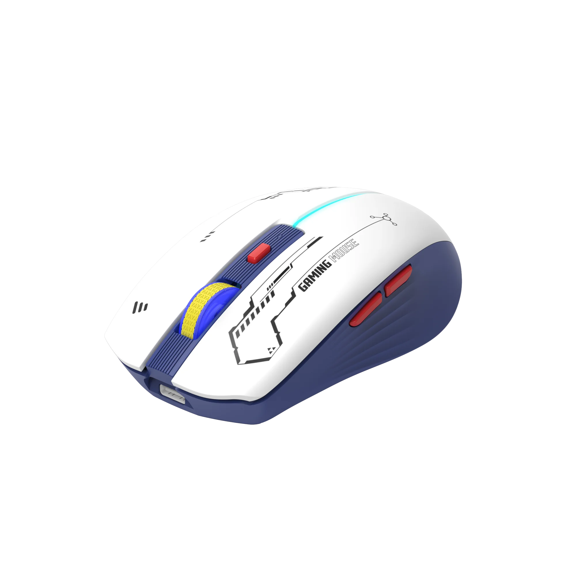 Gaming mouse with ergonomic design, featuring customizable buttons and RGB lighting, ideal for gamers seeking precision and comfort during extended play sessions.